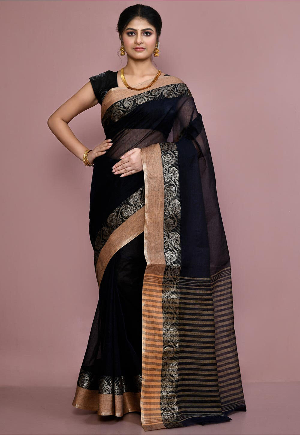 Tant Silk Saree | Jamdani Tant Saree – Tagged 