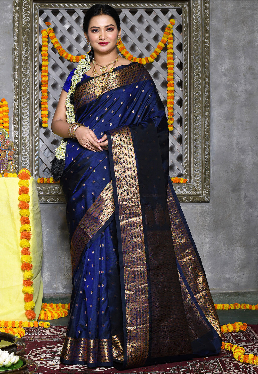 Update 268+ navy blue saree for wedding latest
