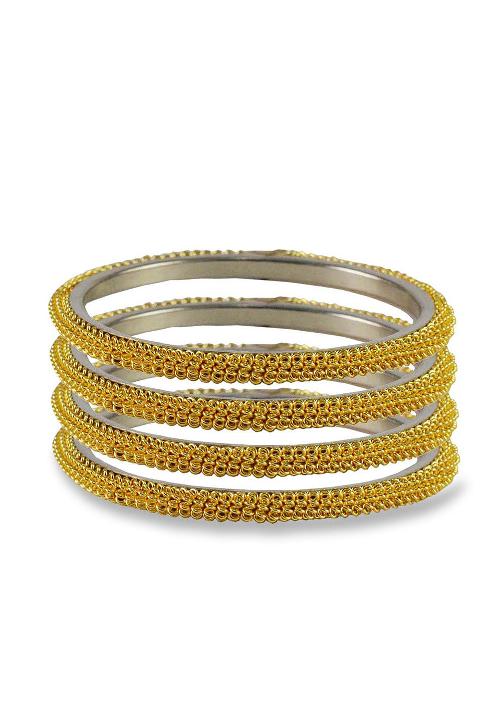 Buy Golden Metallic Bangles Online : JVK1063 - Utsav Fashion