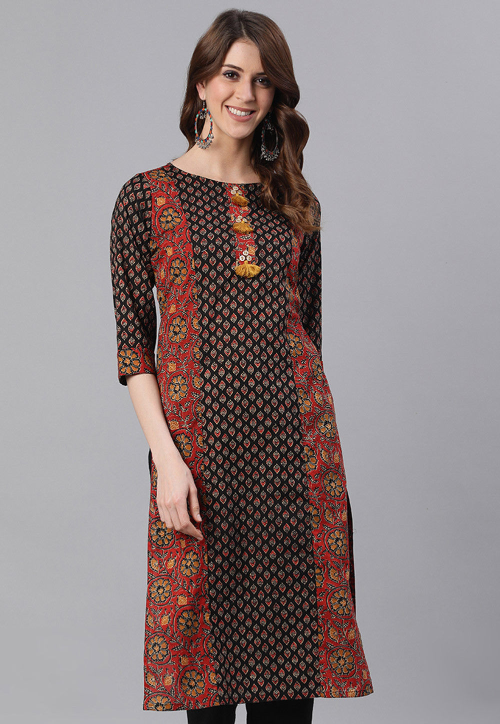 Shop Kalamkari mirror yoke dress | The Secret Label | Trendy dress outfits,  Kurta neck design, Kalamkari dresses