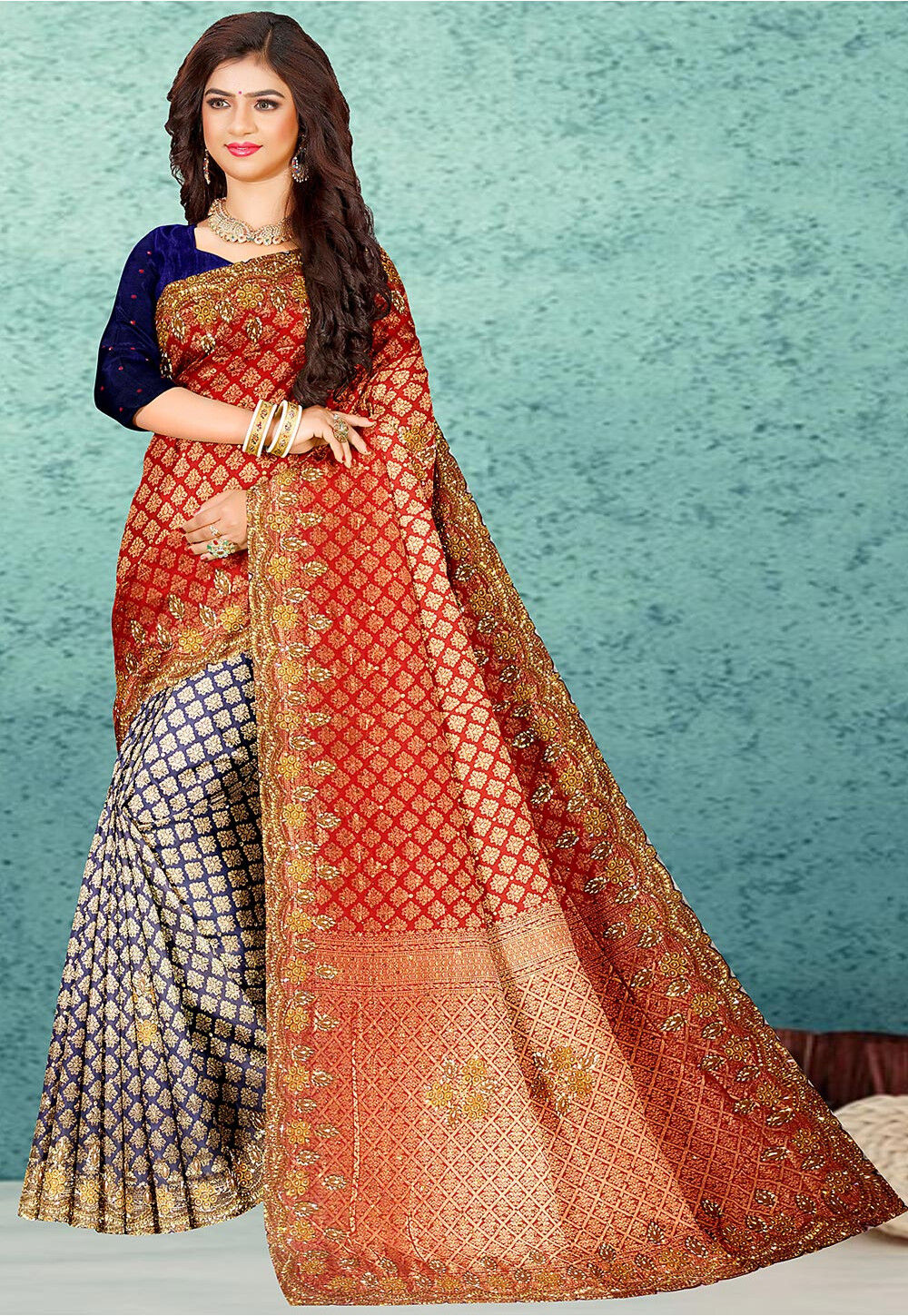 KANJIVARAM PURE SILK HALF SAREE VOL-01