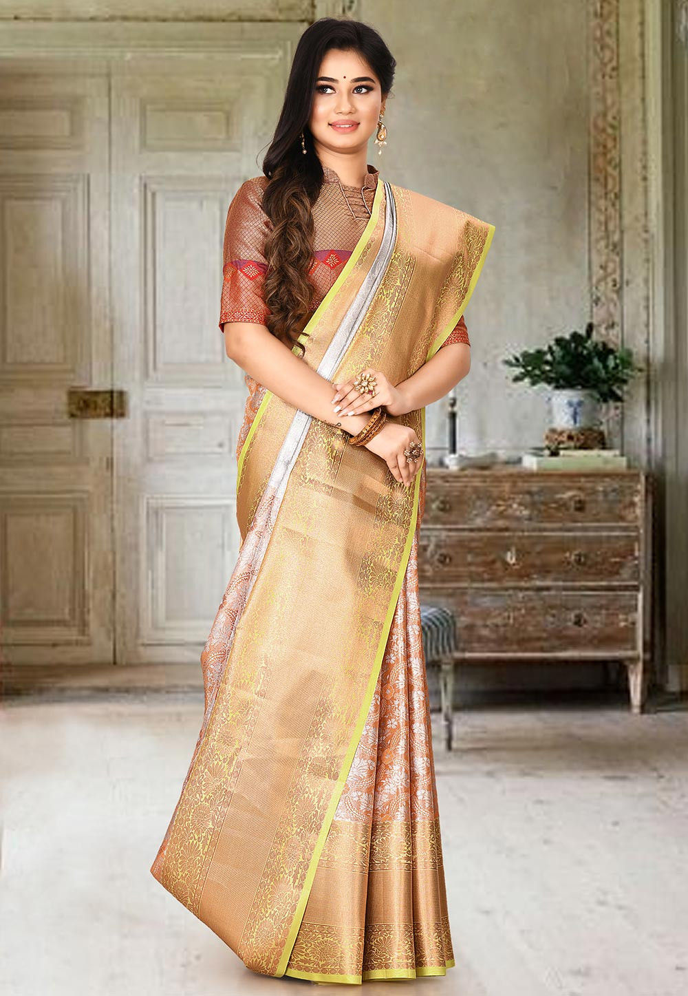 Party Wear Printed Pink Kalamkari Art Silk Saree at Rs 599/piece in  Jalandhar