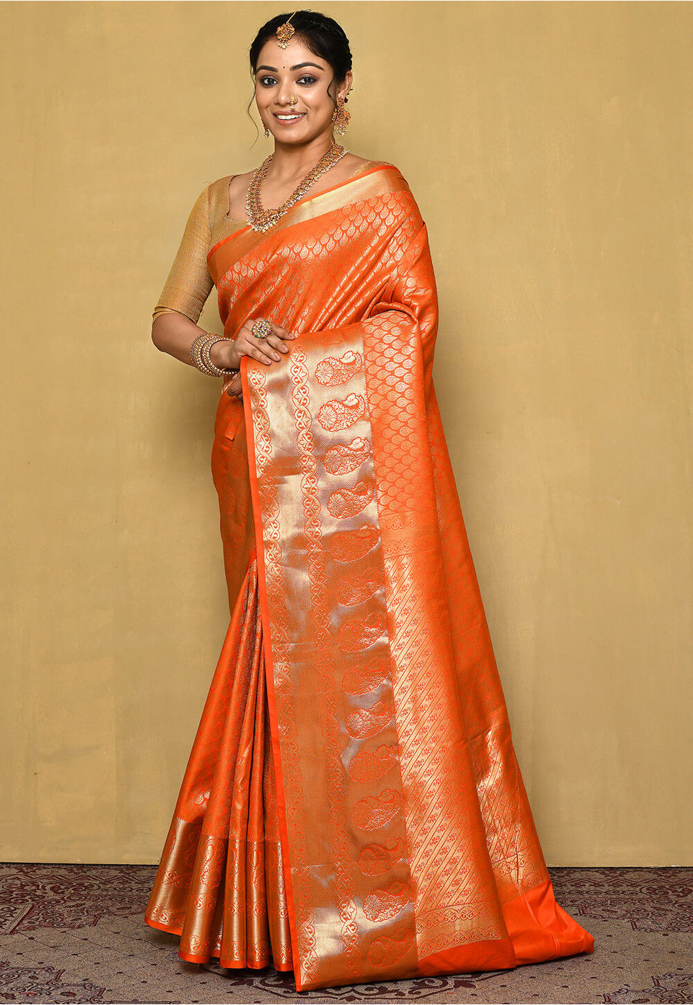 Kanchipuram Pure Handloom Bridal Silk Saree 039 – Kanchipuram Lakshaya Silks  - Manufacturer