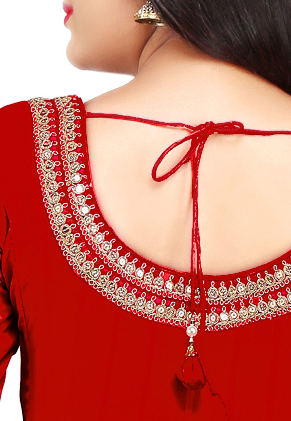 plain georgette anarkali suits