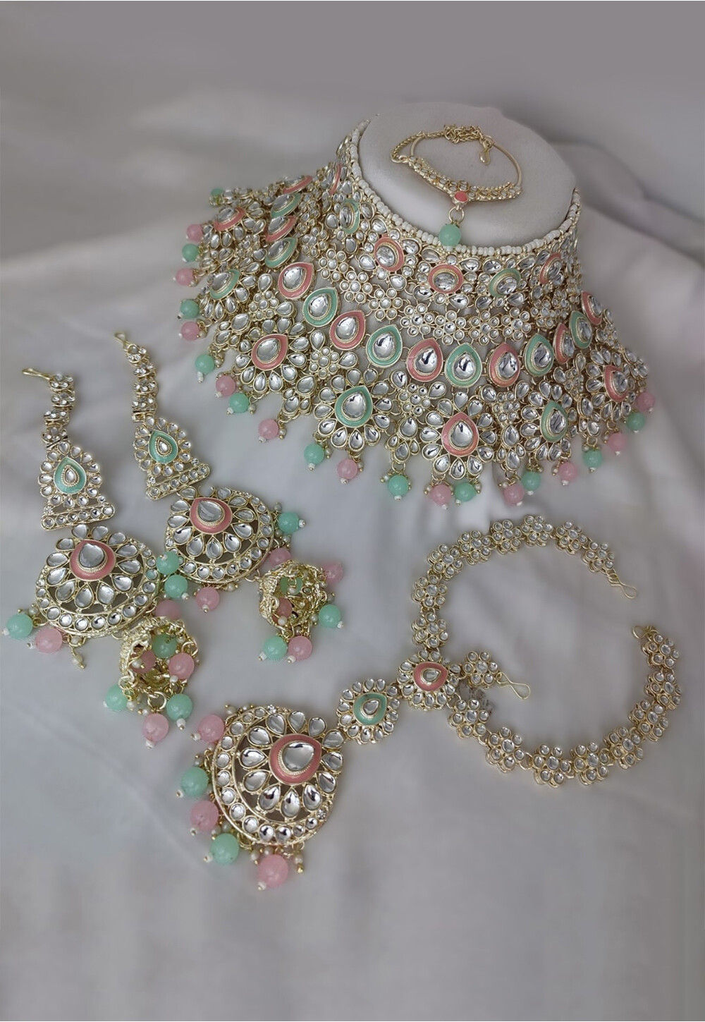 Kundan Choker Necklace Set Jewelry