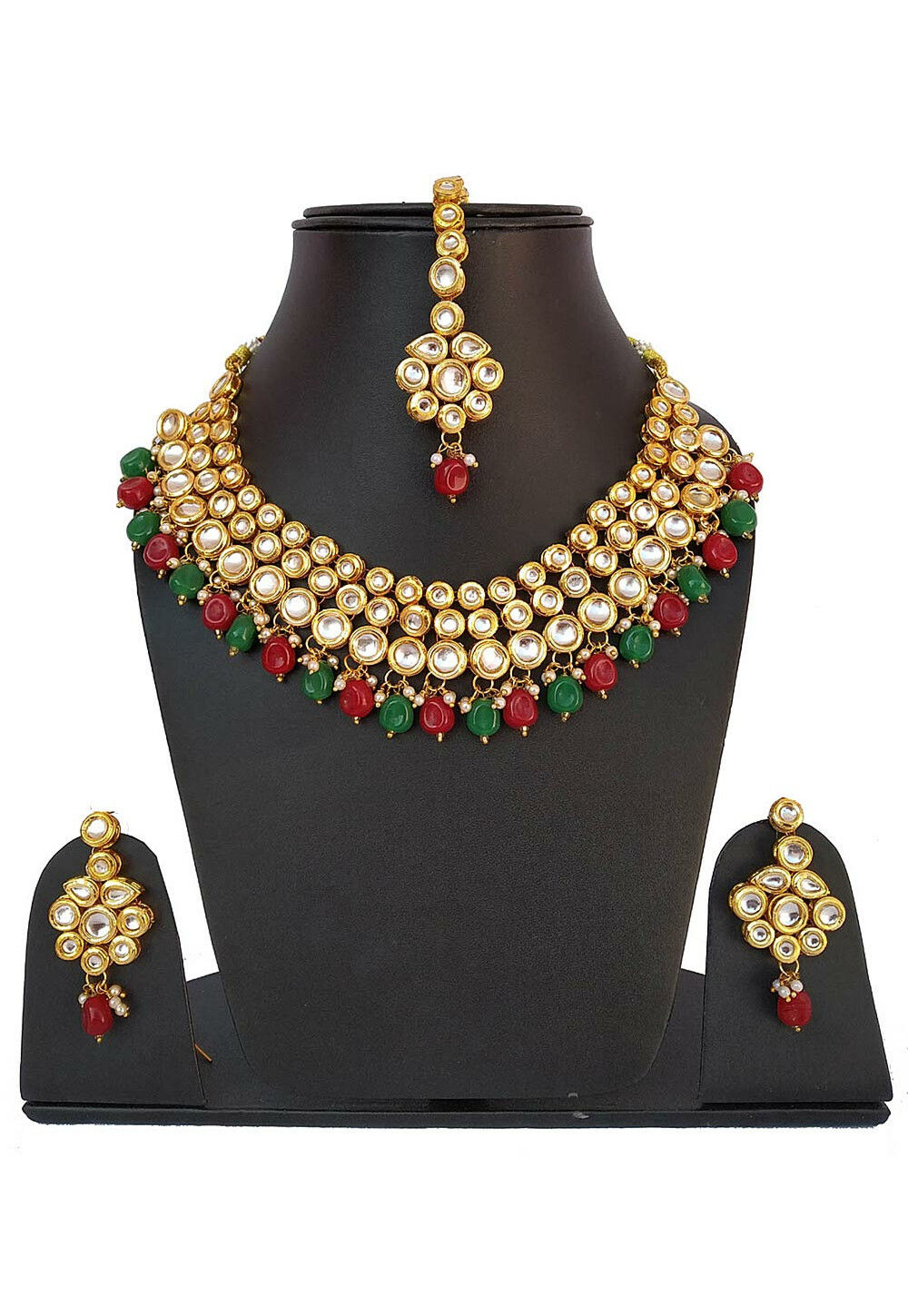 Kundan Choker Necklace Set : JVD1367