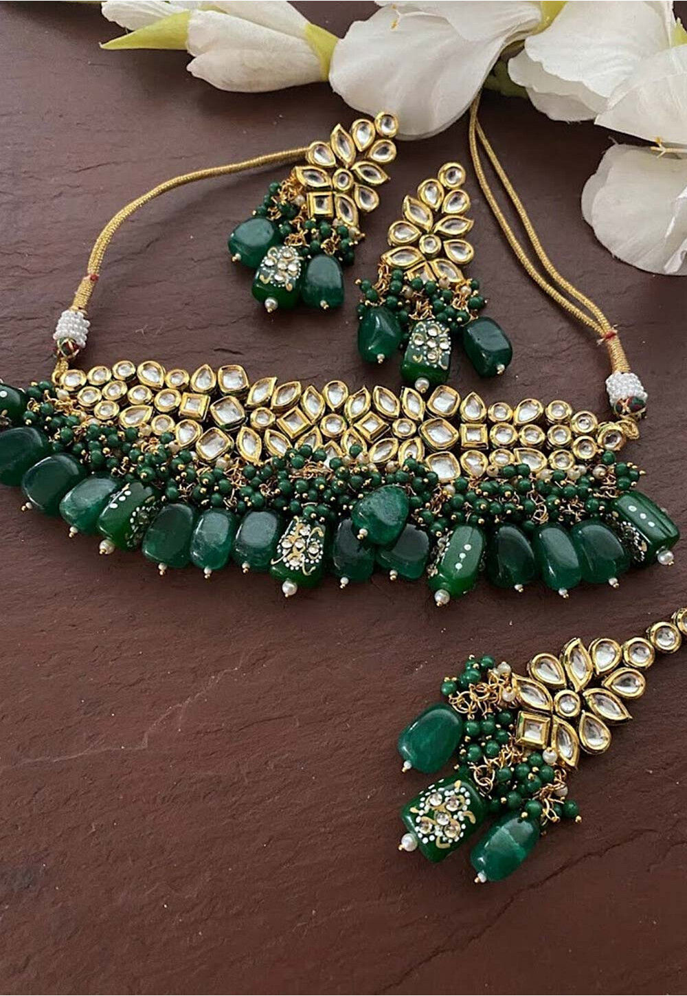 Kundan Choker Necklace Set JVD2169