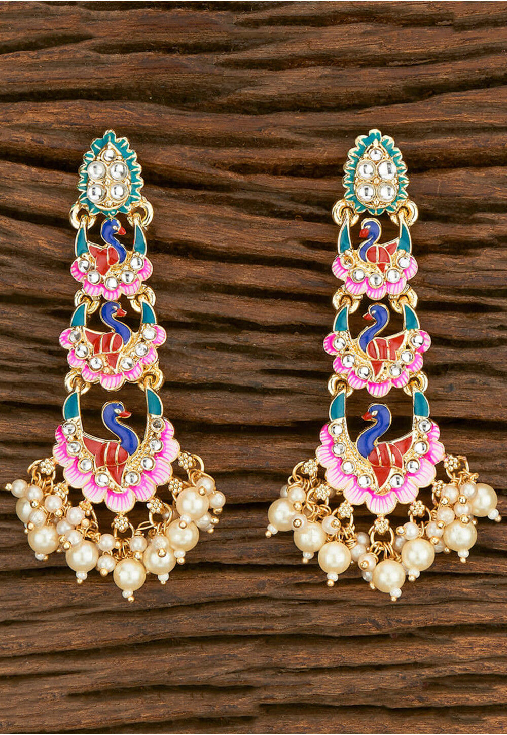 Beautiful and Heavy Kundan Earrings with Beads Work and Matching Maang –  ReshamKeeda
