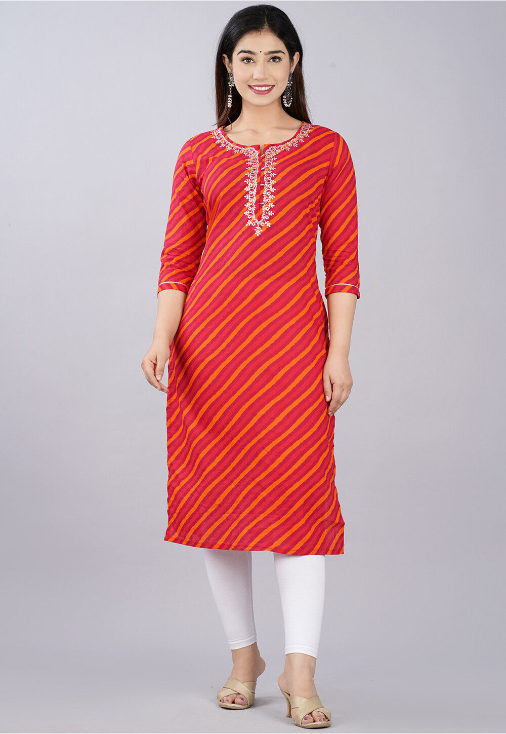 Savan Special Leheriya Printed Straight Dailywear Cotton Kurti Dress for  Women and Girls, Gift for Her, Red Leheriya, Festival Kurti - Etsy