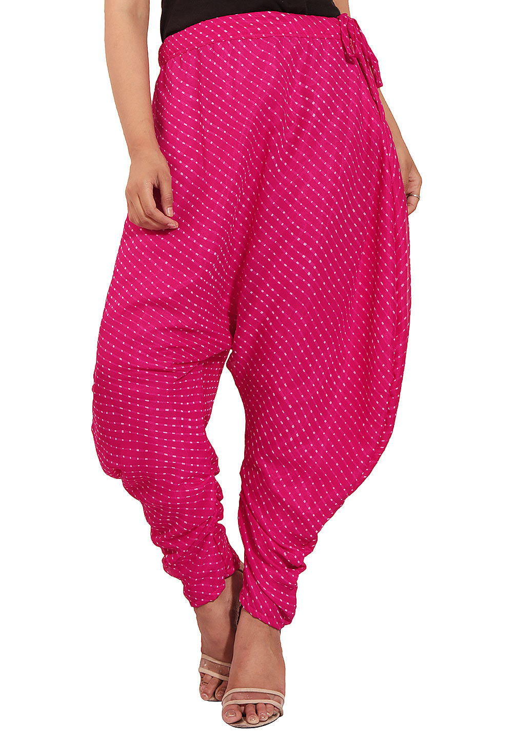 Buy Purple Red Hand Block Printed Cotton Dhoti Pants  SB00530SHAB42MAR   The loom