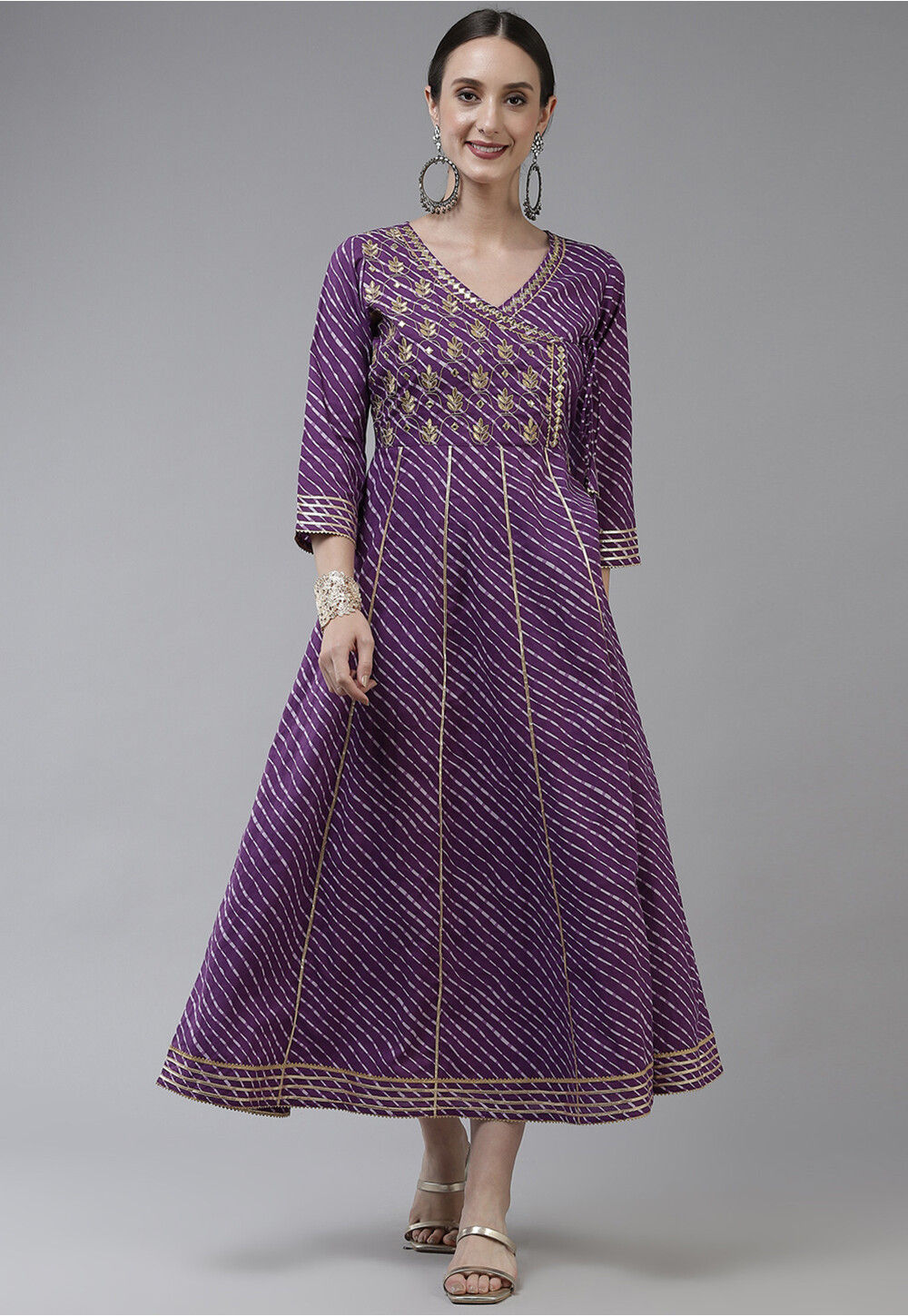 Buy Purple Ikat Cotton Dress for Women Online | Ikat Dresses Online by  Darzaania – CraftsandLooms.com