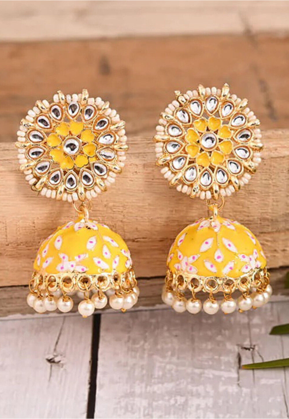 Fashioncrab Punjabi Jhumka Earrings Premium Multicoloured Punjabi