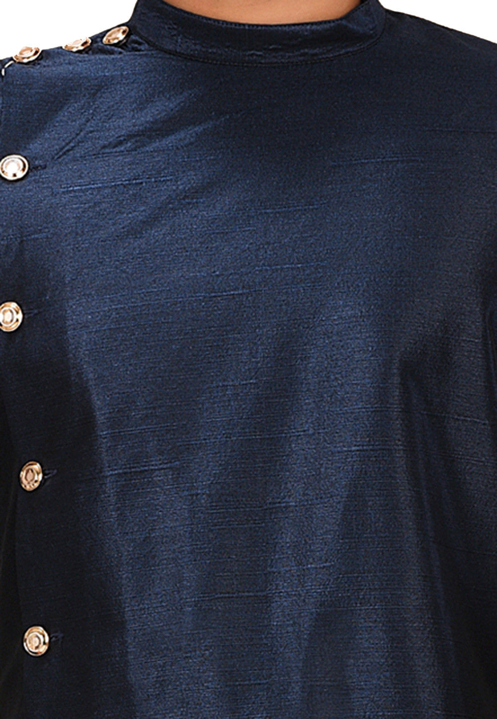 Navy Blue Kurta Dhupion Art Silk Dhoti main image 1