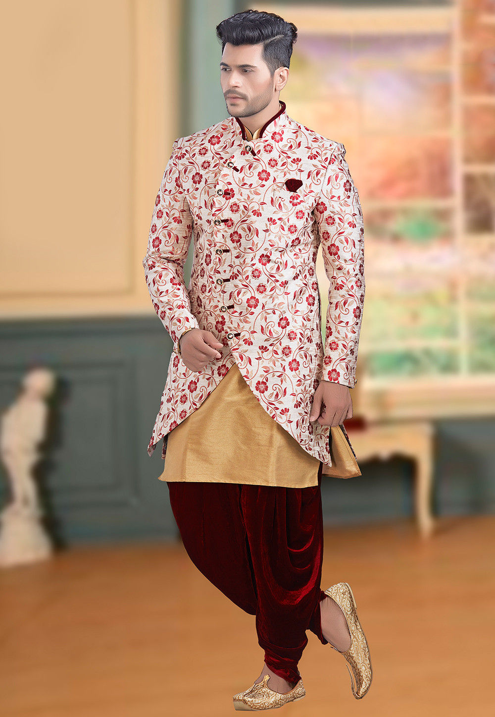 Green - Dhoti Kurta - Indian Wear for Men - Buy Latest Designer Men wear  Clothing Online - Utsav Fashion
