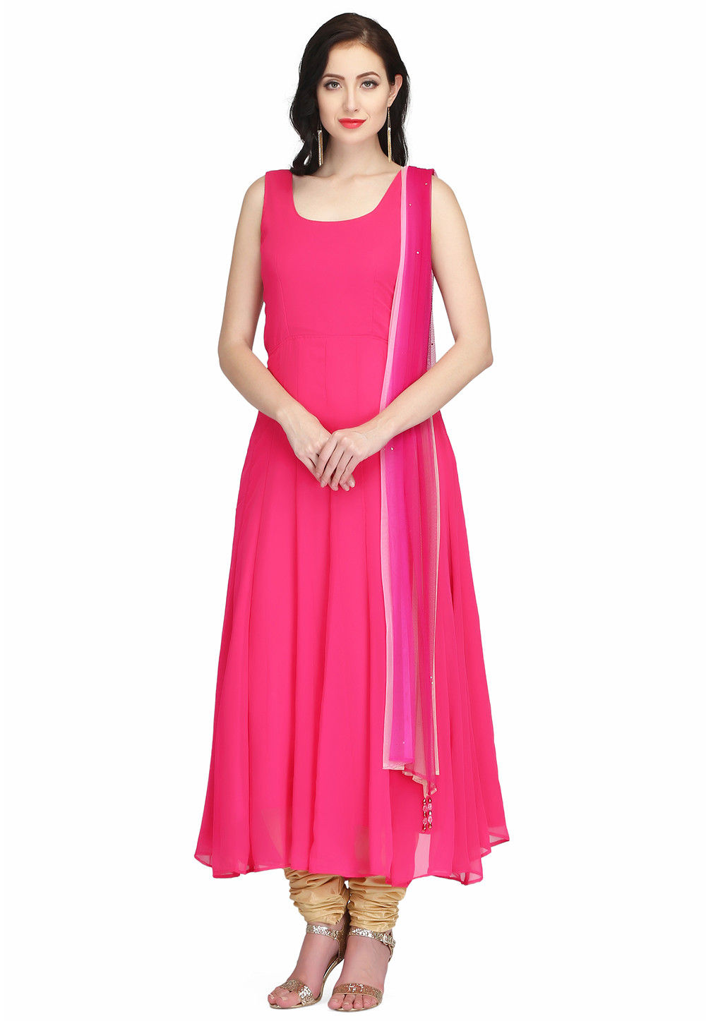 See Simple Anarkali Dress S - Buy See Simple Anarkali Dress S online in  India