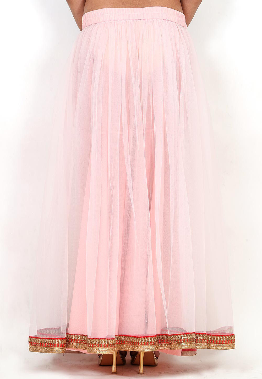Baby Pink Flared Solid Sharara main image 0