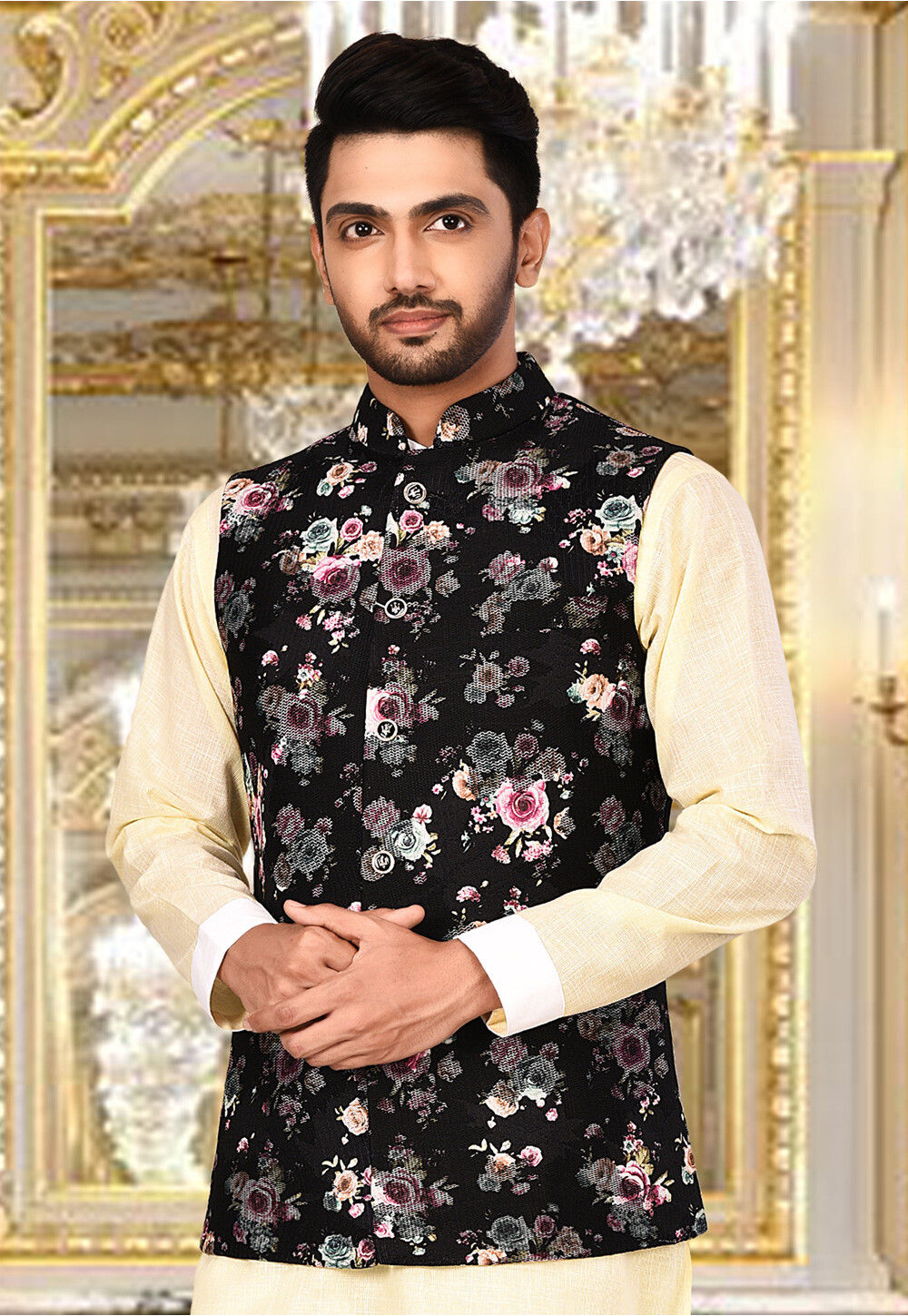 Plain nehru suit top