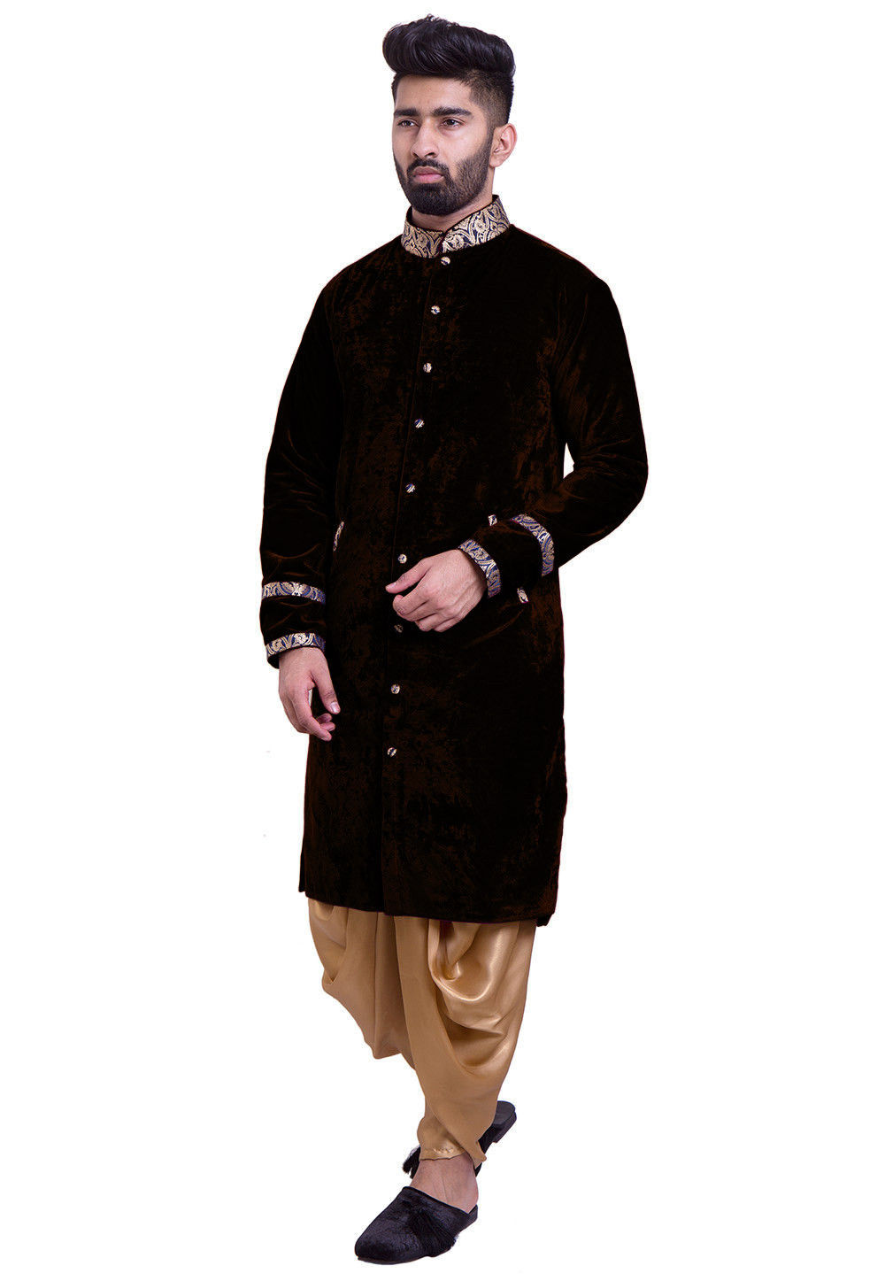 dark brown sherwani