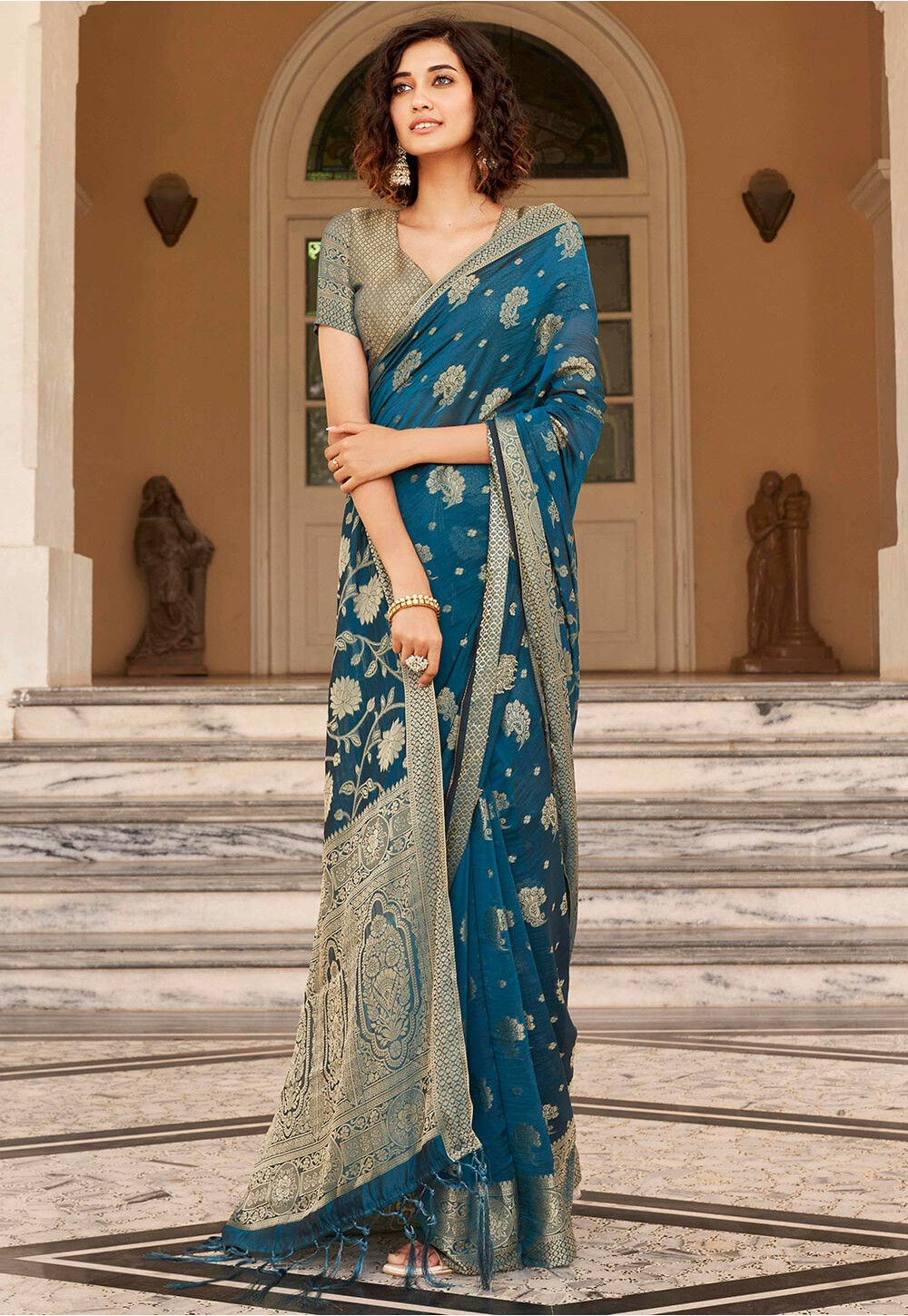 Nadia Pre-stitched Saree – MOR Collections