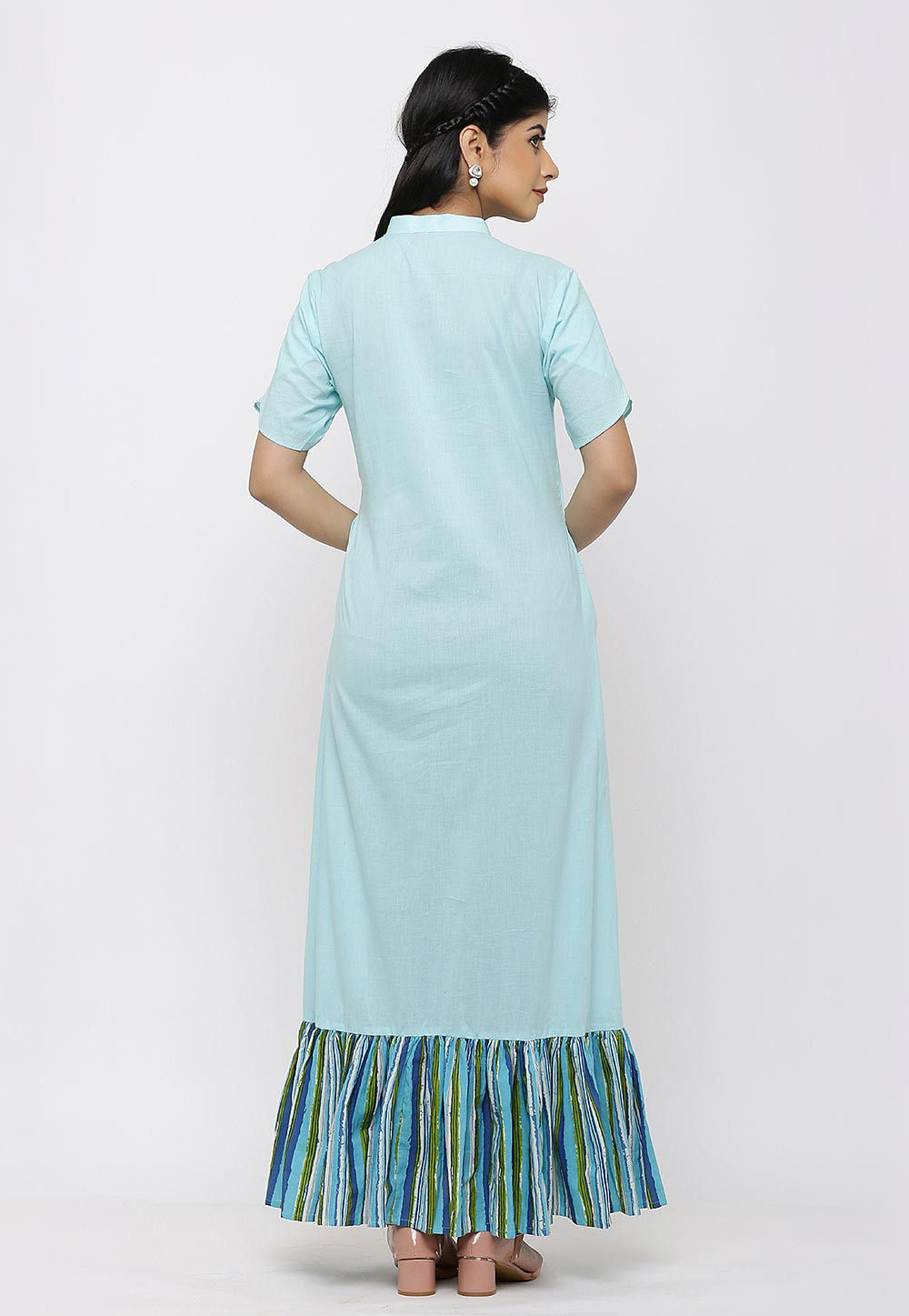 pastel blue abaya