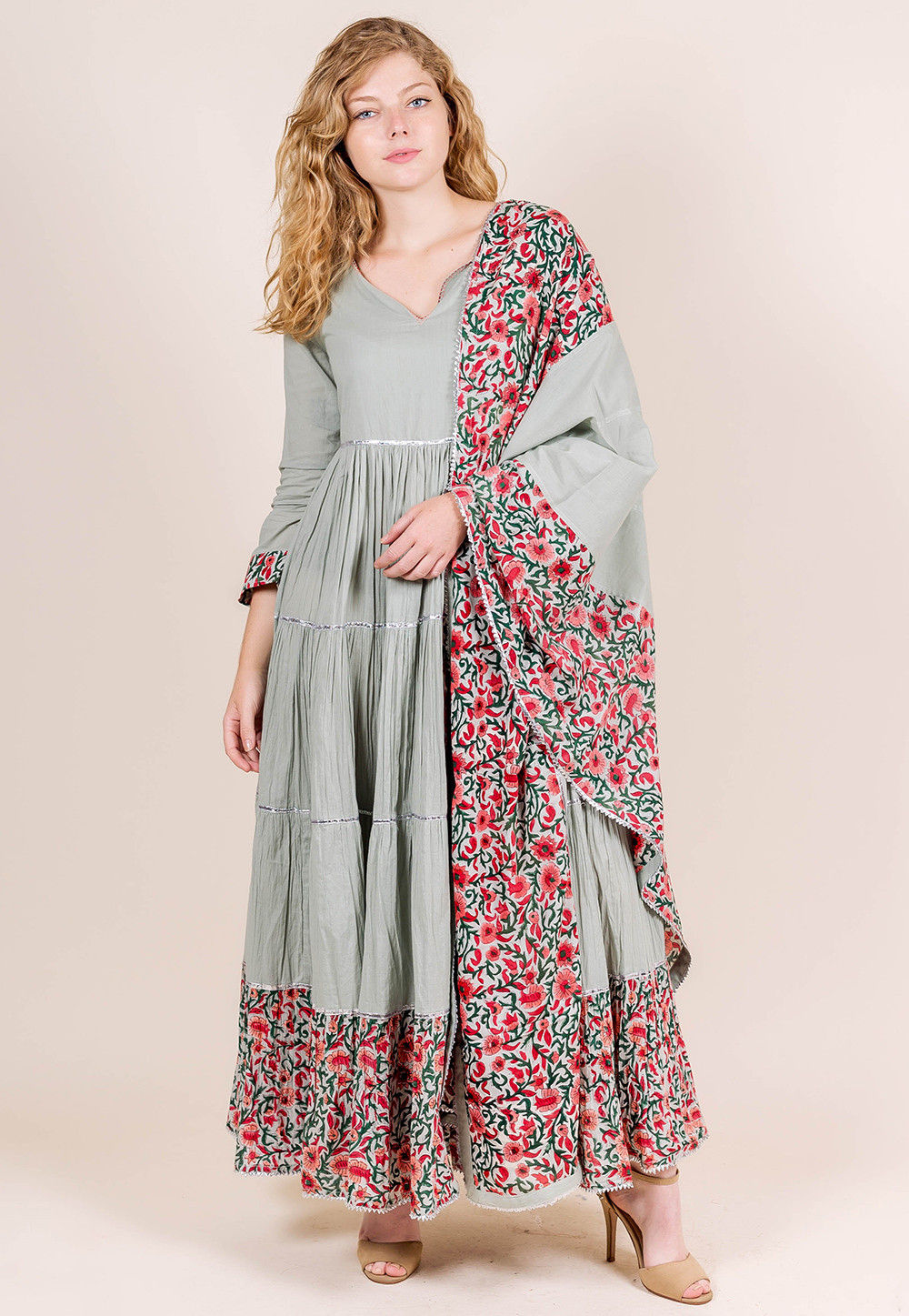 Grey Colored Casual Wear Rayon Anarkali Gown – Apparel Designer