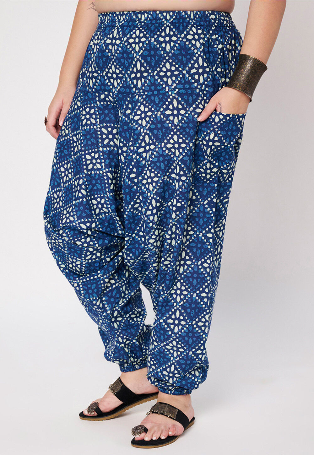Blue Drop Crotch Trackpant