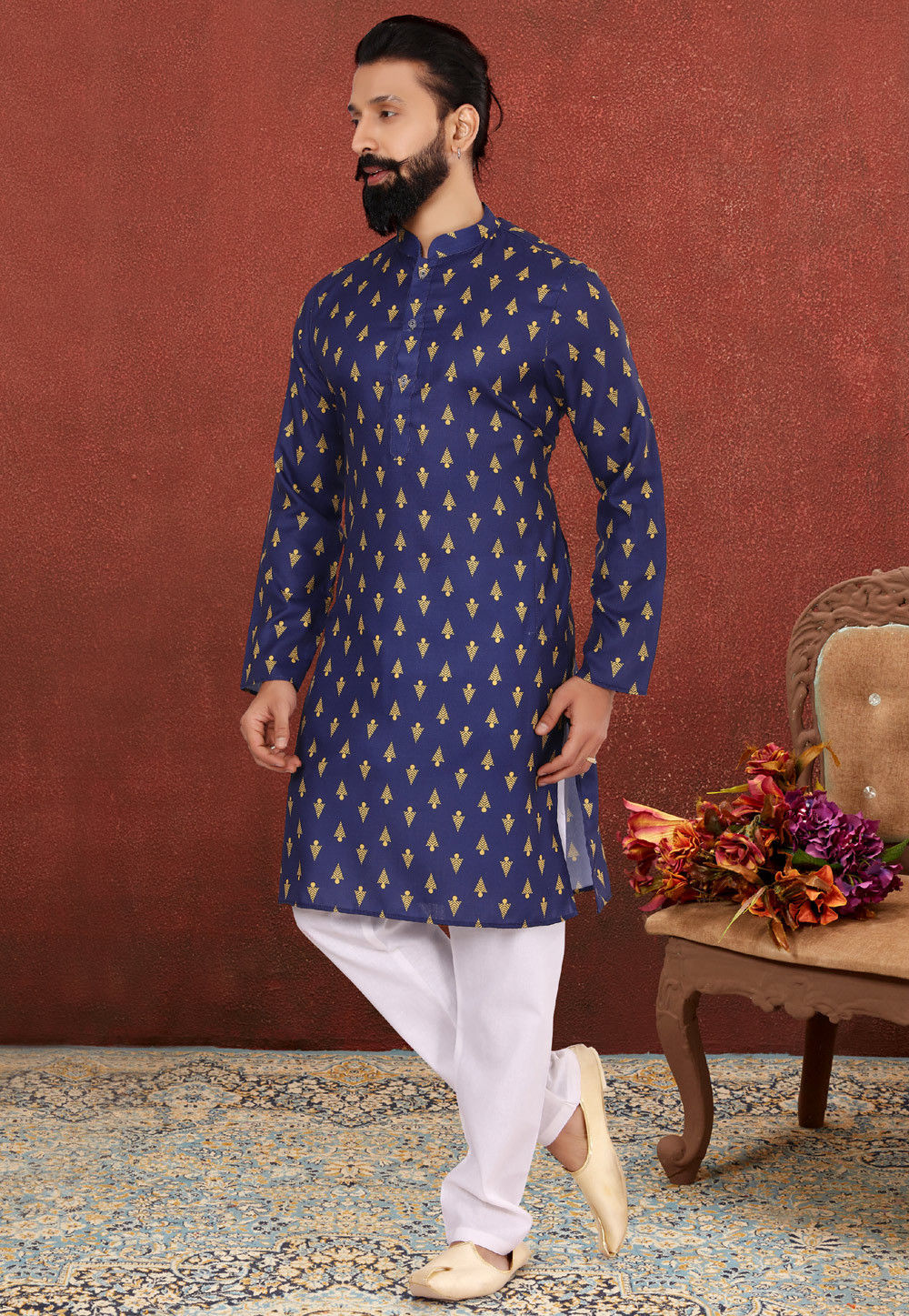 Printed kurta kapda clearance