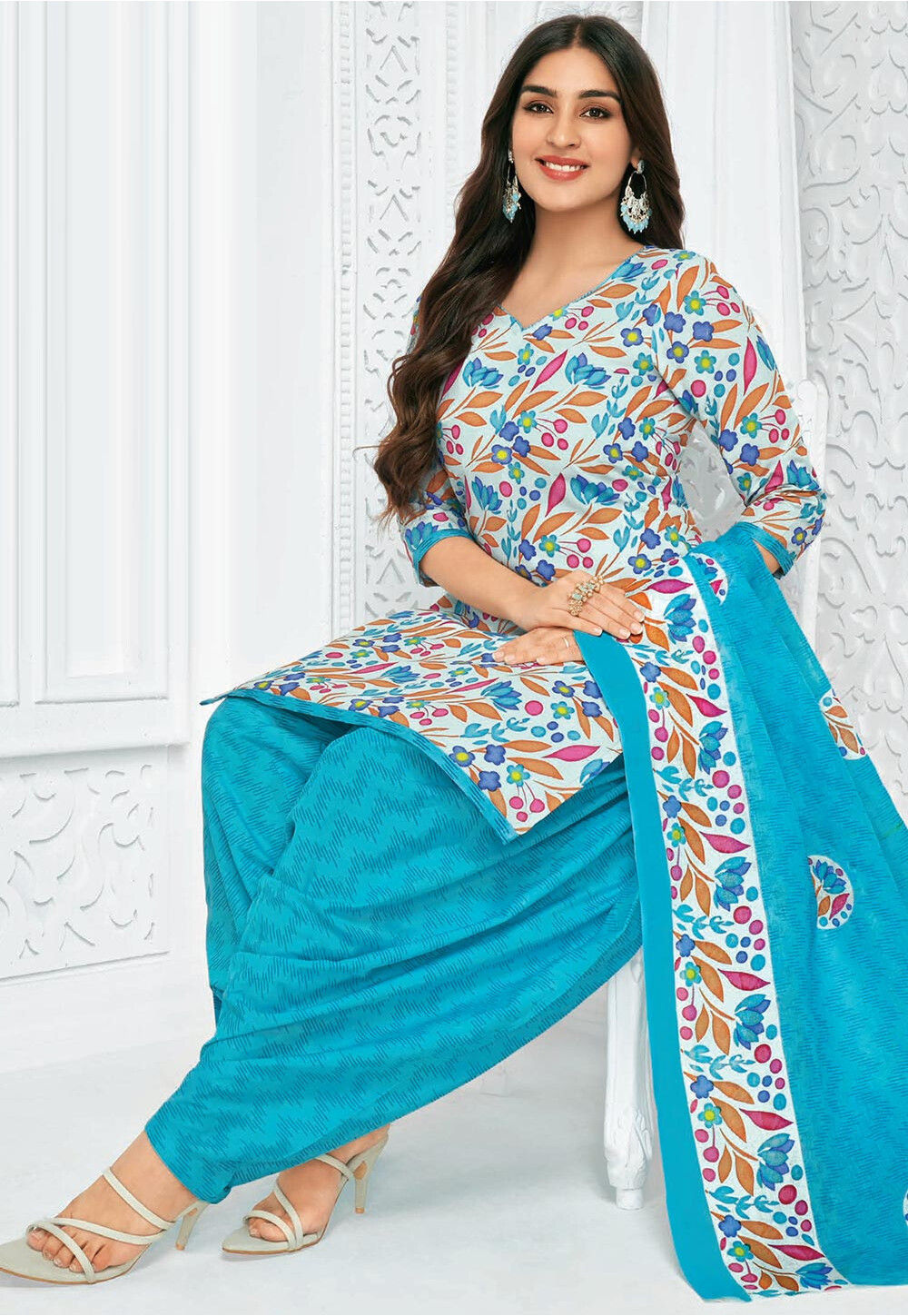 Women Cotton Bollywood (Color Cream) Indian Churidar Leggings for Free  Shipping