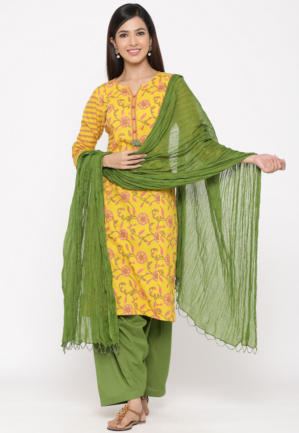 White And Yellow Punjabi Suit 2024 | nimbeon.com