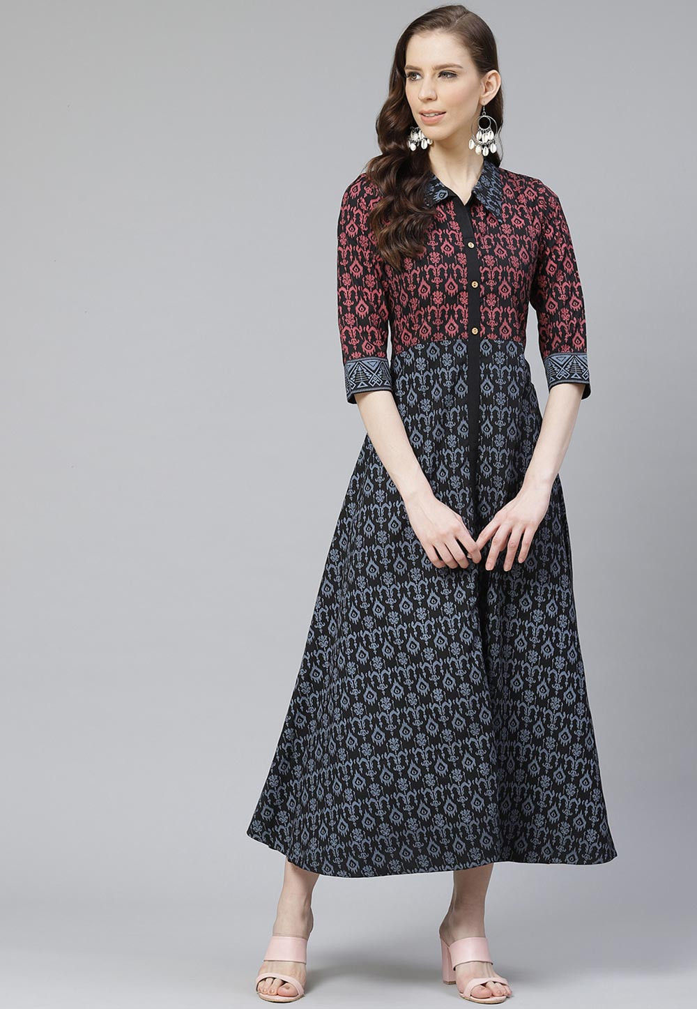Rayon midi dress outlet