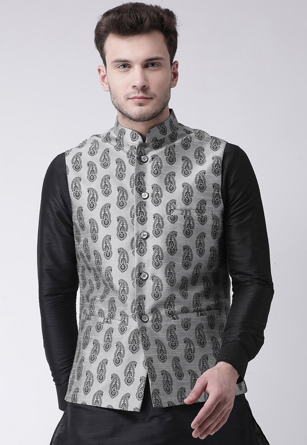 Grey modi jacket top