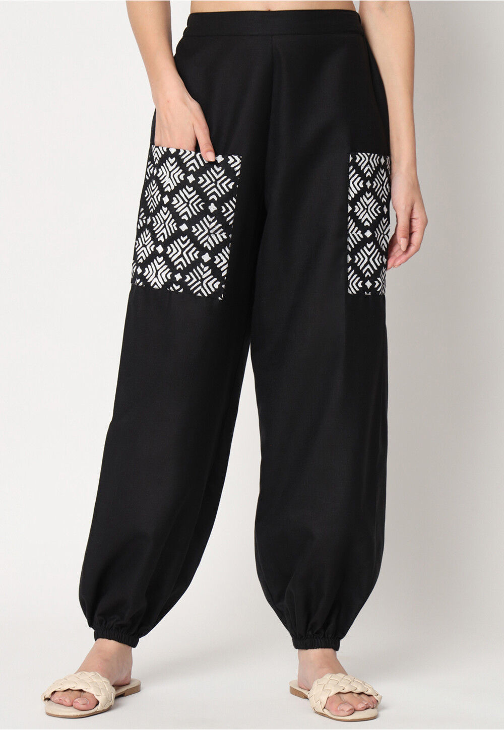 Buy Cotton Discharge Print Harem Pants for Women Online  Tata CLiQ Luxury