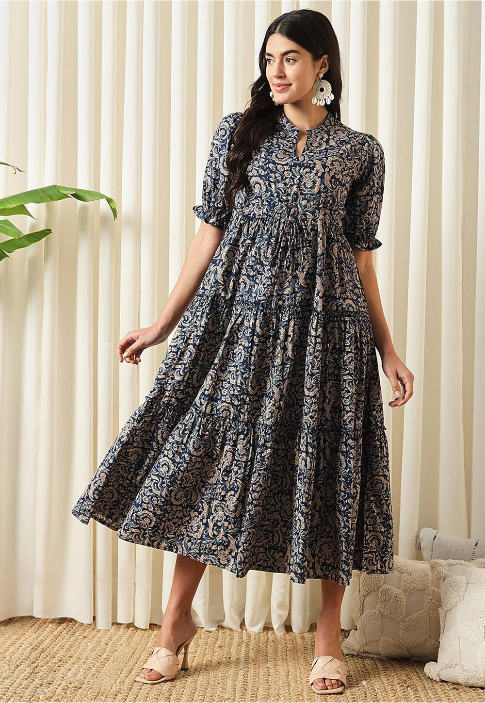 navy blue aline dress Printed Pure Cotton in formal galas __bundle:sleeveless-midi-shirt-dress VINTAGE Retro Y2k Betsey Suit Jacket Size:44