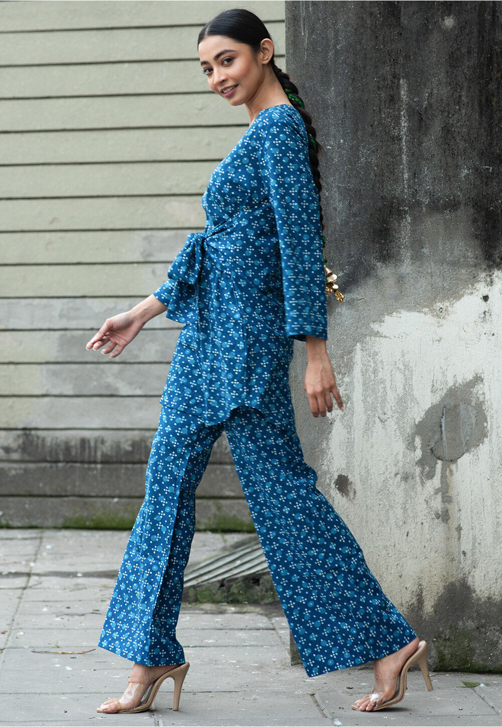 Voilet Printed Pure Cotton Co-Ord Set main image 0