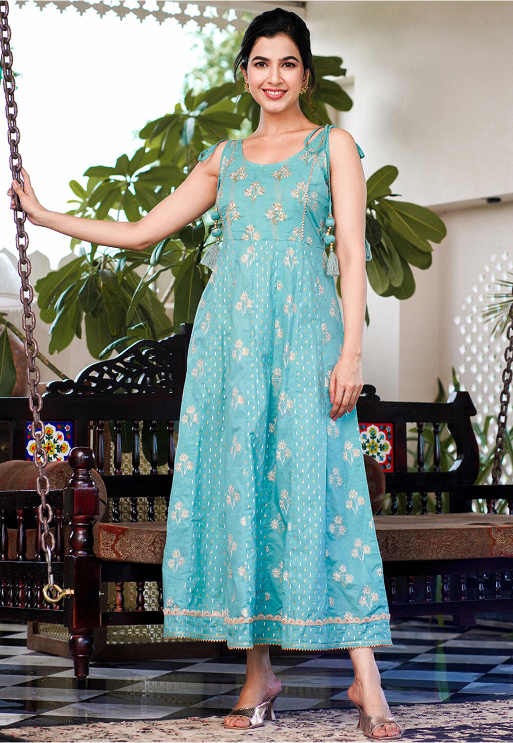 Light teal maxi dress shop
