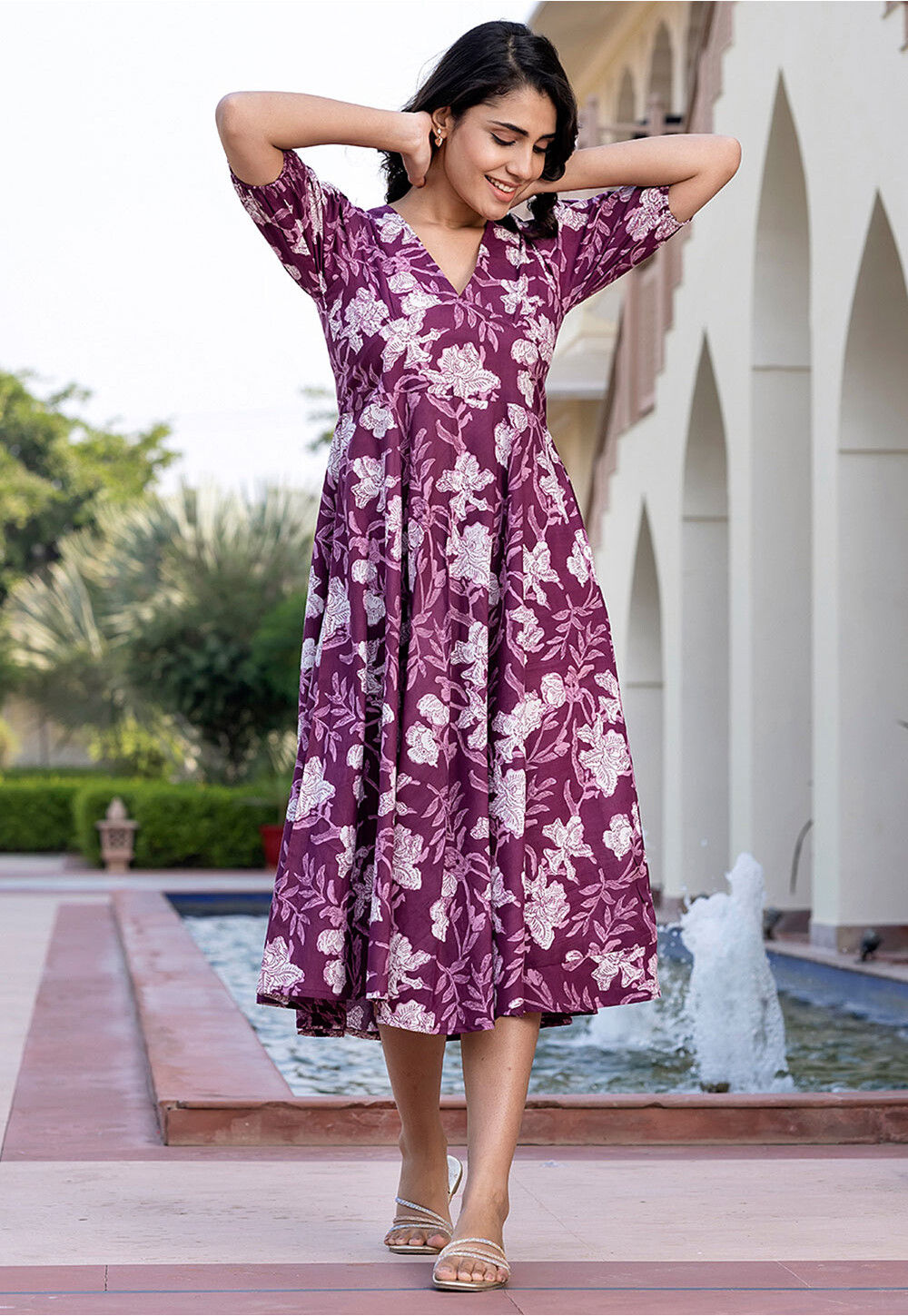 off the shoulder dress maxi dress High-Slit Chiffon Bridesmaid Dress with Long Sleeves and Waist Pleating