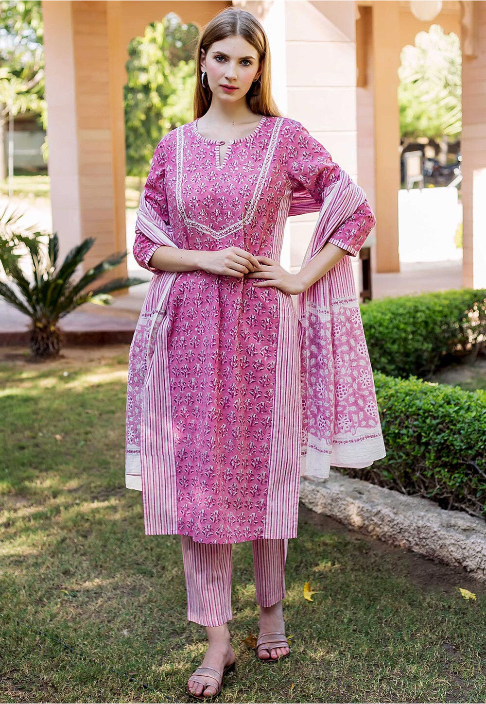 pink pakistani dress Buy Embroidered Georgette Pakistani Suit in Pink Online : KCH5202