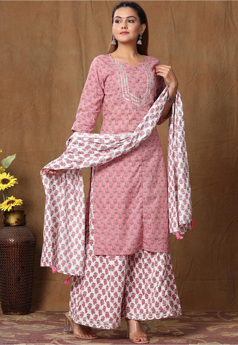 Pink Pearl Pakistani Cotton Suit