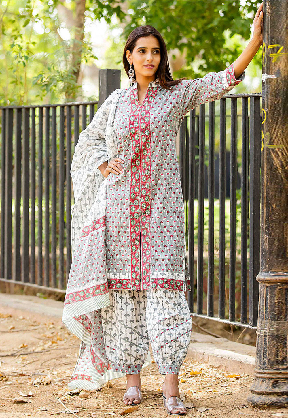 indian Suit Cotton Summer Dress Pakistani Salwar Kameez Plus Size Kurti 3Pc  Set | eBay