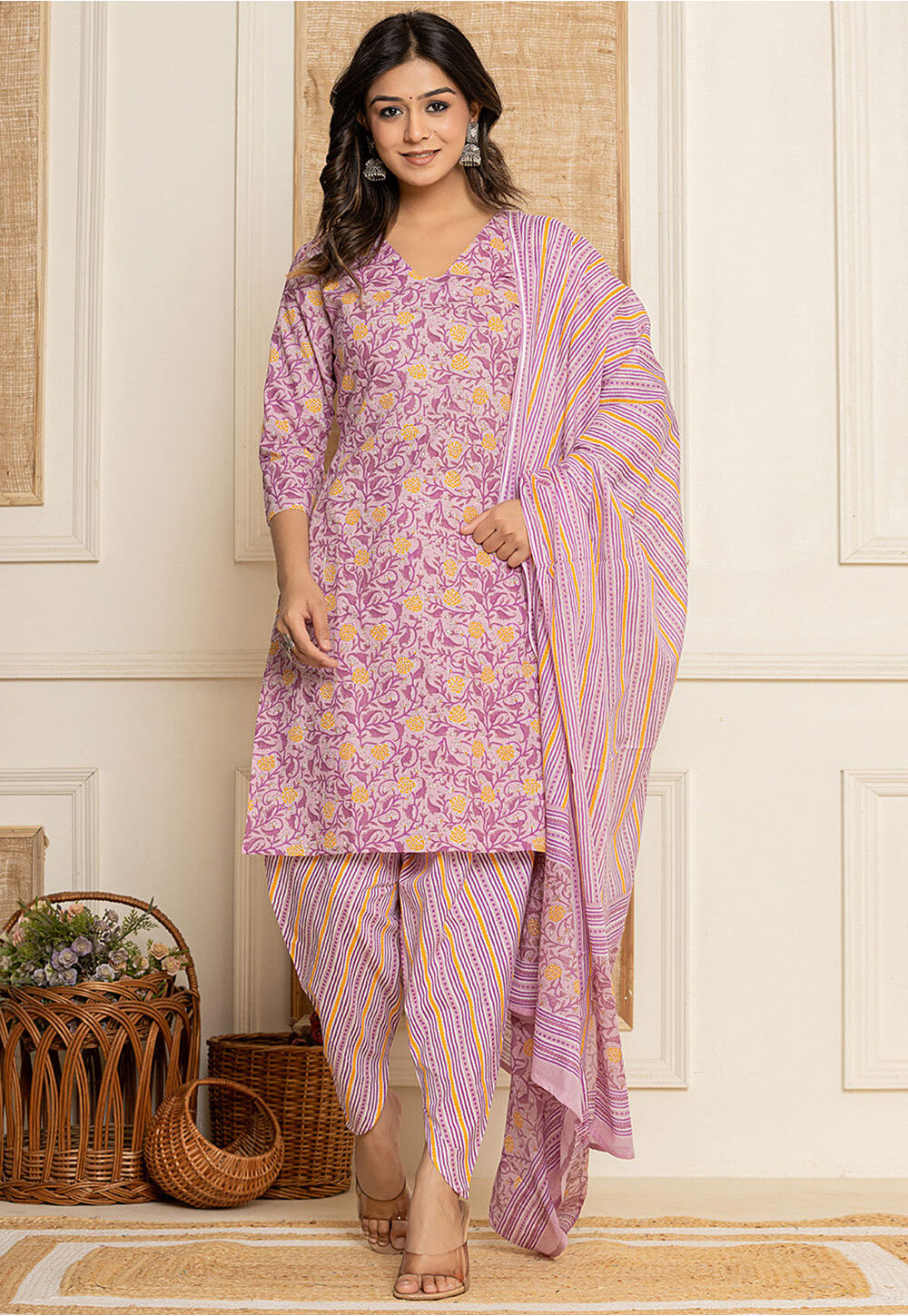 Light purple punjabi suit clearance