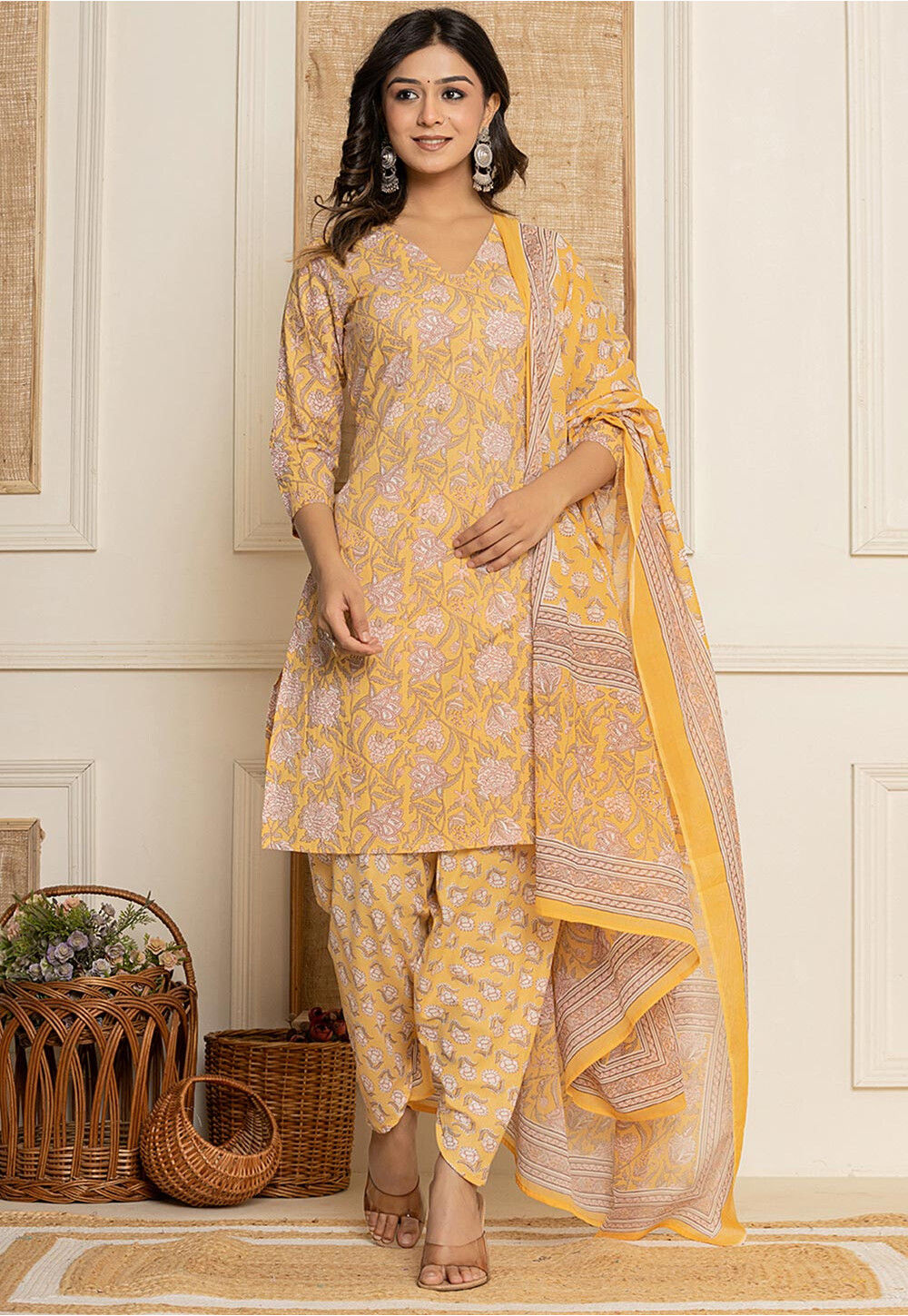 Pure cotton punjabi suits discount