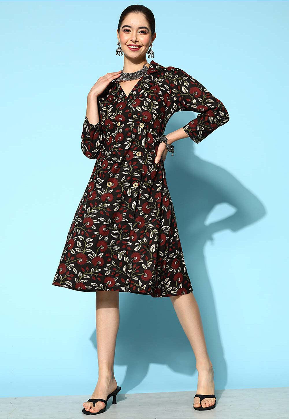 Urban The Edit Cotton Shirtdress, Black