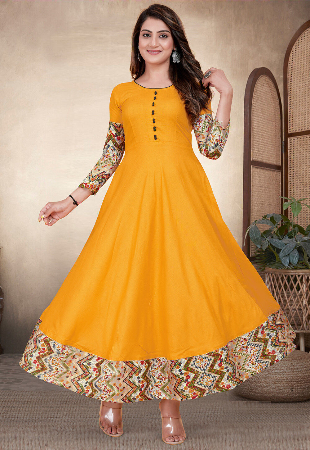 Rayon Printed Short Length Short Length Short Kurta