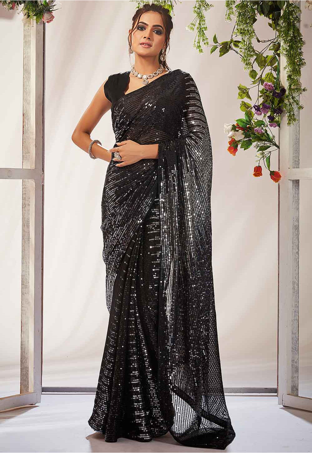 Plain Georgette Saree, Technics : Machine Made, Occasion : Party Wear at Rs  200 / piece in Surat