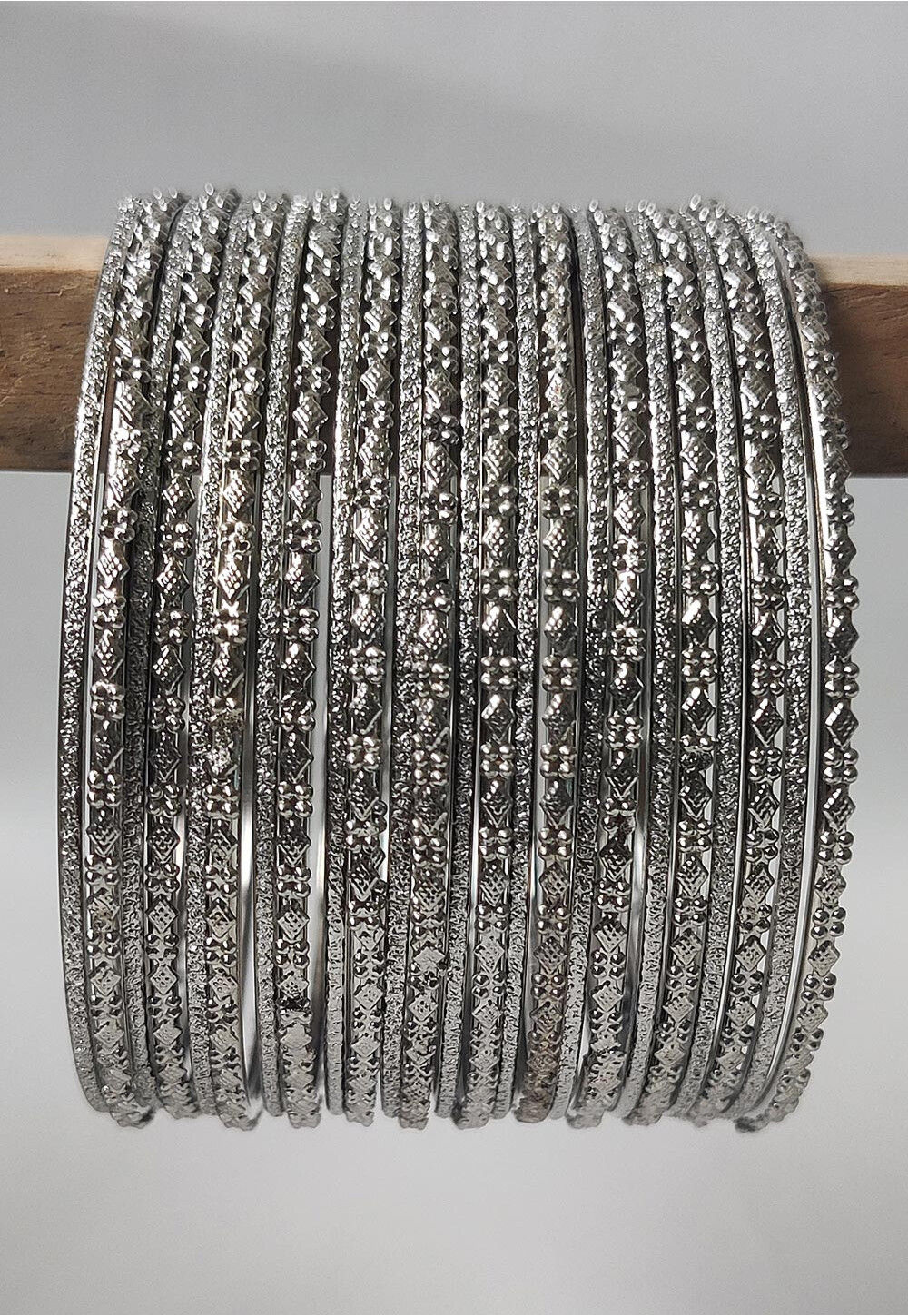 Buy Silver Polished Bangle Set Online JNJ2894 Utsav Fashion