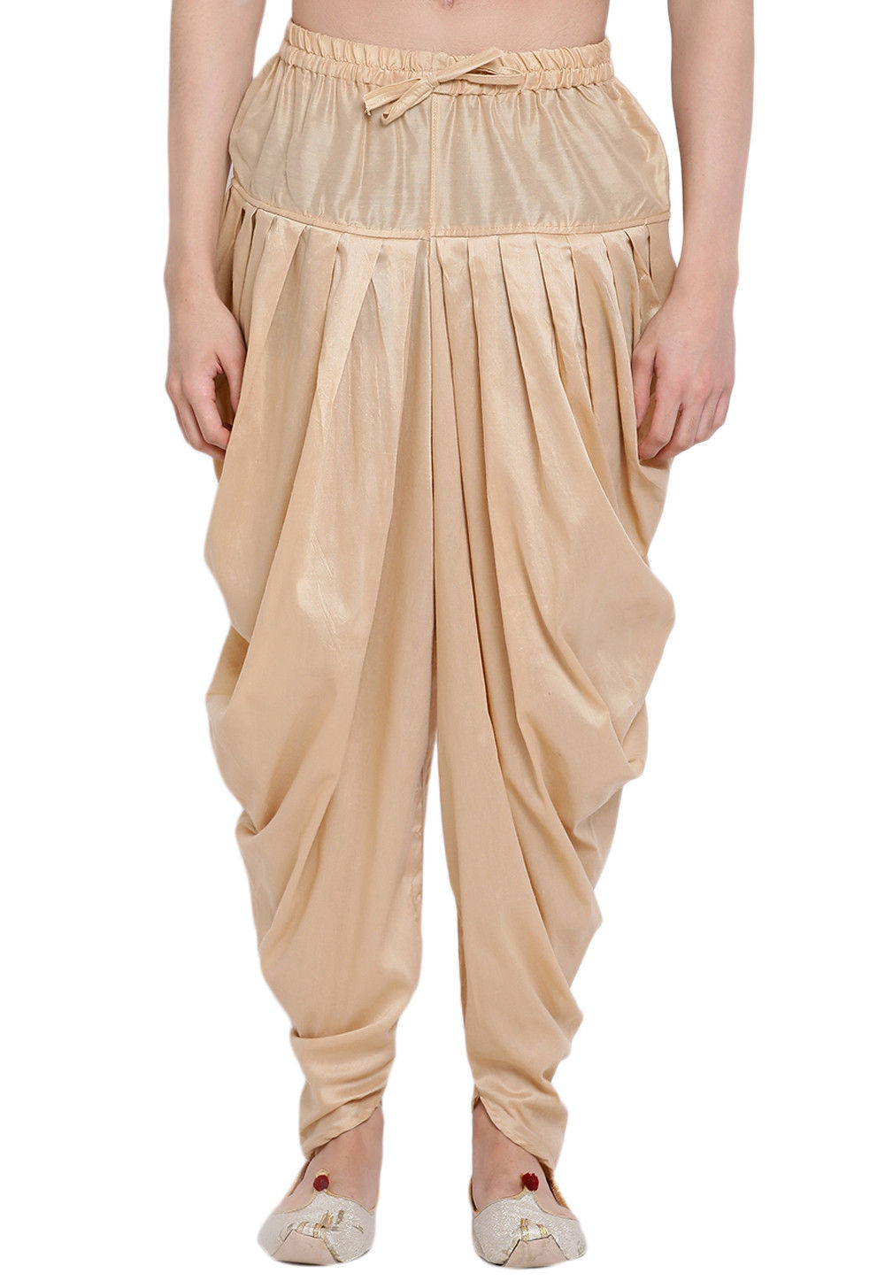 Rameshwaram Fabrics Indian Elastic Waist - Side Pocket - Fine Cotton  Readymade Dhoti Style Yoga Pant for men with Dupatta, White, Free Size at  Amazon Men's Clothing store