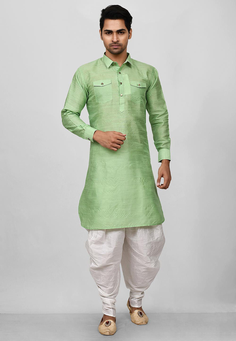 Green 2025 pathani suit