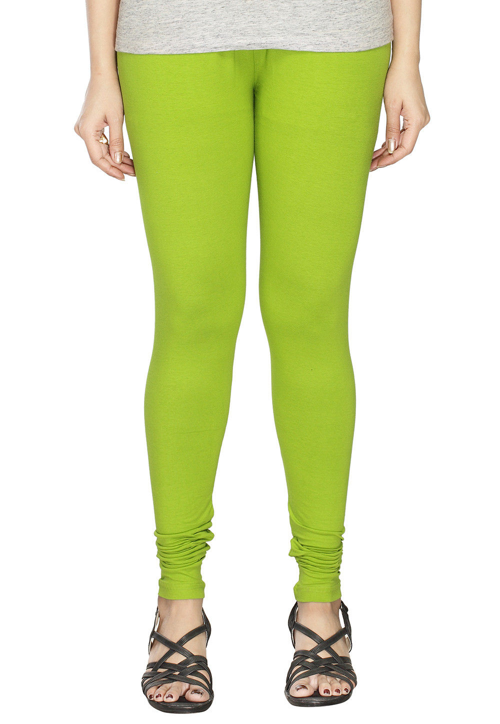 Green solid leggings – Styched Fashion-mncb.edu.vn