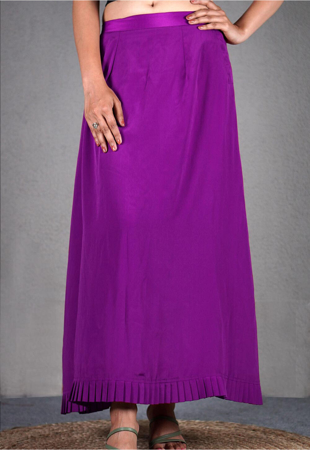 Solid Color Cotton Lycra Petticoat in Purple : UAC350