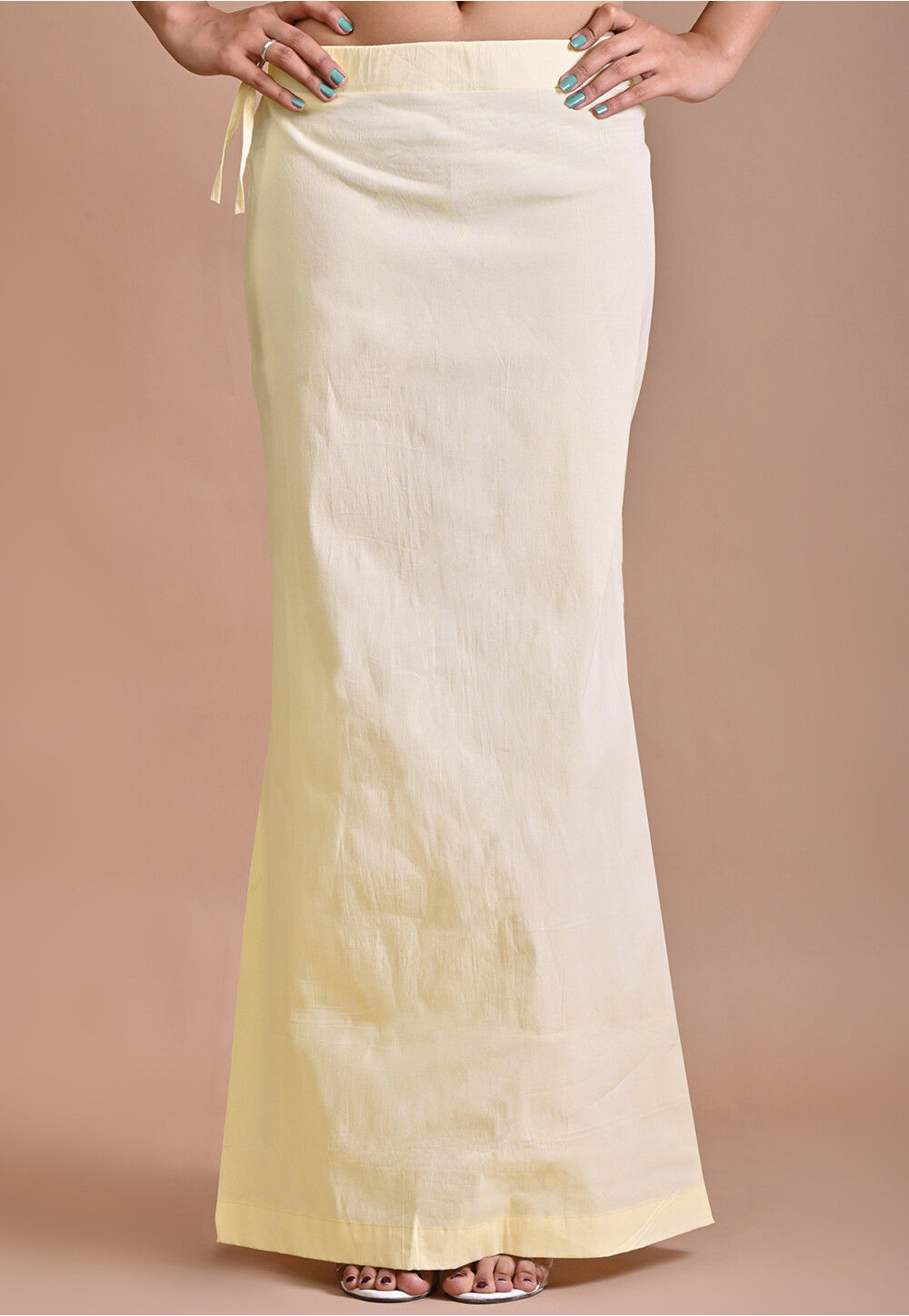 Mustard Yellow Shapewear for Saree Petticoat for Women Cotton